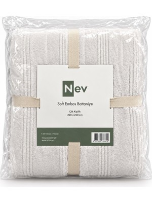 Özdilek Nev Serisi Soft Embos Çift Kişilik Battaniye (200X220) - Açık Gri