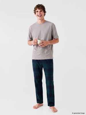 Lc Waikiki Yeni Sezon Mavi Regular Fit Ekose Erkek Pijama Alt
