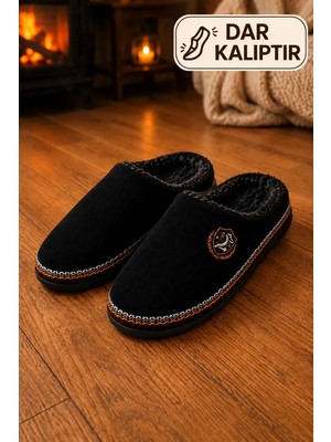 Slipcat Erkek Kapalı Ev Terliği, İçi Peluş, Sıcak Tutan, Yumuşak Tabanlı, Kışlık Rahat Terlik