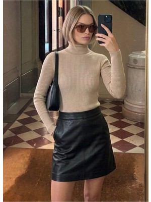 Onno Style Fitilli Balıkcı Yaka Basic Kazak