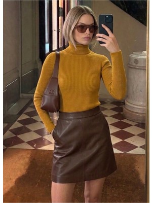 Onno Style Fitilli Balıkcı Yaka Basic Kazak