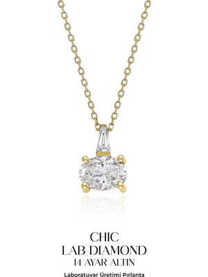 So CHIC 0.68 Karat IGI Sertifikalı Laboratuvar Üretimi Pırlanta Altın Kolye