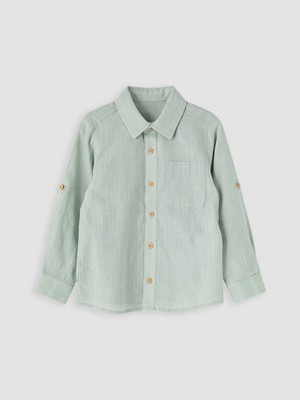 Lc Waikiki Yeni Sezon Yeşil Regular Fit Erkek Çocuk Gömlek