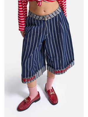 It's Basic Kadın 7W6-50 Baggy Bermuda Tasarım Şortolon