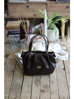 Moom Bag Kadın Acı Kahve Askılı El Omuz Çantası