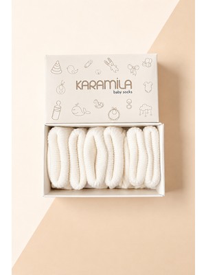 Karamila 3'lü Set Bebek Bambu Çorap -Baby Bamboo Socks - Yenidoğan Çorap