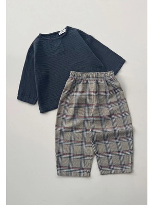 Cigit Müslin Sweatshirt Takım 2-8 Yaş Antrasit