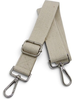 Anatolia Craft 3cm Bej-Krem Pamuklu Ayarlanabilir Çanta Askısı, Çanta Kayışı, Çanta Sapı, Omuz Askısı 3CM*120CM