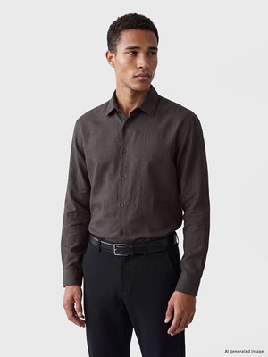 Lc Waikiki Yeni Sezon Antrasit Regular Fit Erkek Gömlek