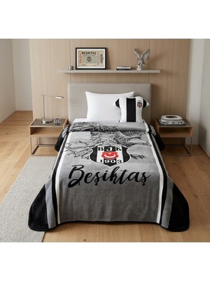 Taç Yeni Sezon Lisanslı Beşiktaş Kara Kartal Battaniye  ( Kırlent Hediyeli )