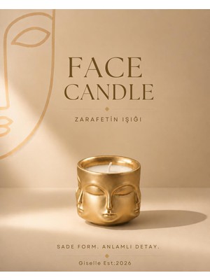 Giselle Silver Face Candle (6,5cm)