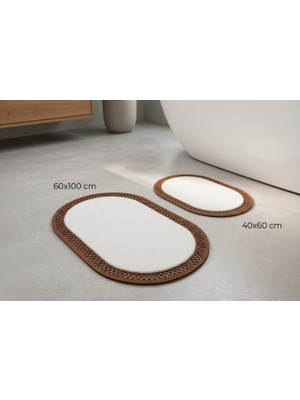 Nakkaş Home 2\'li Jüt Peluşlu Klozet Takımı 2li Oval