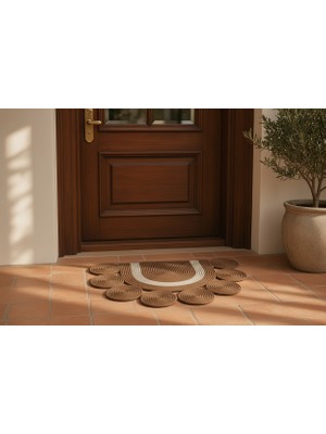 Nakkaş Home Kapı Yarım Ay Jüt Önü Paspası 50X70