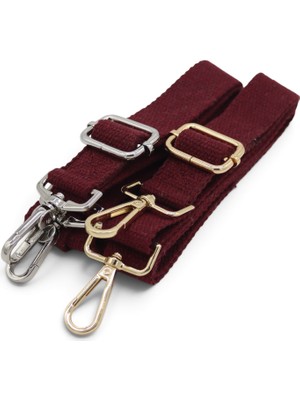 Anatolia Craft 3cm  Bordo Pamuklu Çanta Askısı Çanta Sapı Çanta Kayışı Omuz Askısı Telefon Askısı  (4*120CM)