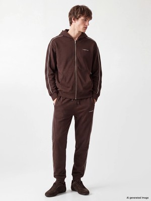 Lc Waikiki Yeni Sezon Kahverengi Regular Fit Erkek Jogger Eşofman Altı