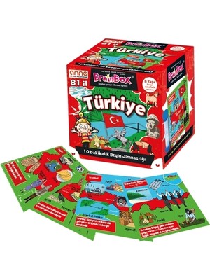 Green Board Games BrainBox Türkiye Eğitici Hafıza Oyunu Coğrafya ve Yerküreler için 8 - 12 Yaş