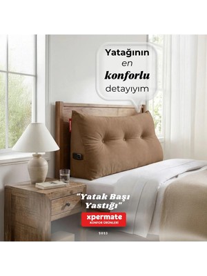 Xpermate Yatak Başı Yastığı Sırt ve Bel Destek Yastığı 90 cm Yaslanma ve Dinlenme Yastığı
