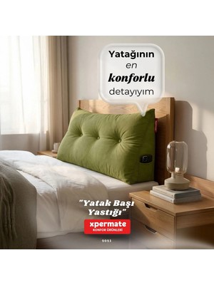 Xpermate Yatak Başı Yastığı Sırt ve Bel Destek Yastığı 90 cm Yaslanma ve Dinlenme Yastığı