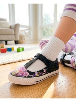 Surpie Shoes Çocuk Manifest Karakterli Babet, Kız Çocuk Babet, Ortopedik Çocuk Ayakkabı