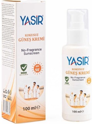 Yasir Hac Umre Kokusuz Güneş Kremi 100 ml