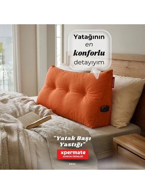 Xpermate Yatak Başı Yastığı Sırt ve Bel Destek Yastığı 90 cm Yaslanma ve Dinlenme Yastığı