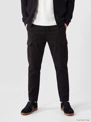 Lc Waikiki Yeni Sezon Siyah Regular Fit Erkek Kargo Pantolon