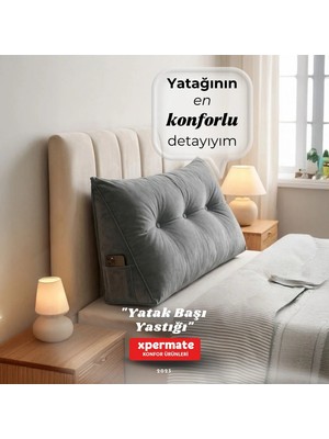 Xpermate Yatak Başı Yastığı Sırt ve Bel Destek Yastığı 90 cm Yaslanma ve Dinlenme Yastığı
