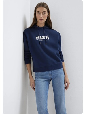 Belirtilmemiş Mavı M168334 Mavı Kapusonlu  Sweatshırt