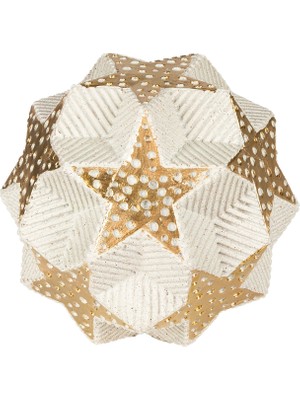 Herdekora Dekoratif Figür Yıldız Gold-Beyaz 16X14 Cm.