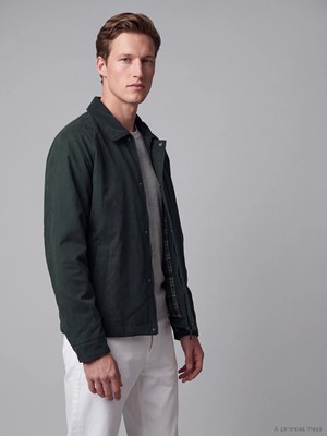 Lc Waikiki Yeni Sezon Yeşil Regular Fit Kadife Yaka Erkek Ceket