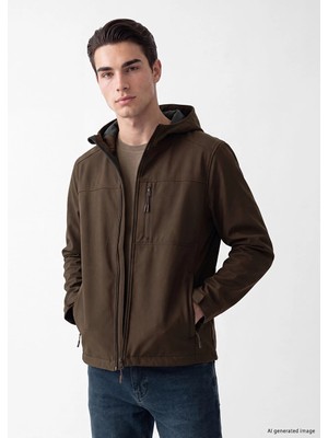 Lc Waikiki Yeni Sezon Kahverengi Regular Fit Kapüşonlu Erkek Ceket