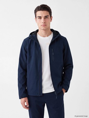 Lc Waikiki Yeni Sezon Lacivert Regular Fit Kapüşonlu Erkek Ceket