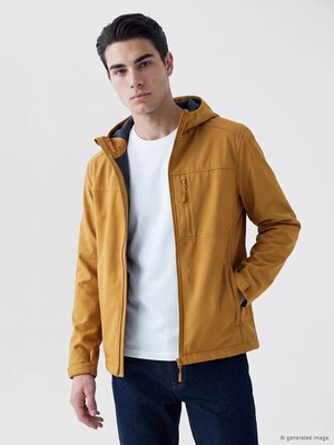 Lc Waikiki Yeni Sezon Sarı Regular Fit Kapüşonlu Erkek Ceket