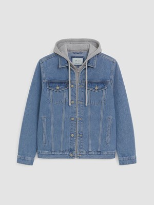 Lc Waikiki Yeni Sezon Indigo Regular Fit Kapüşonlu Jean Ceket