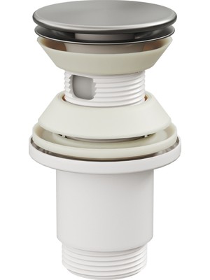 Aqua Bagno Smart Taşma Delikli Pop-up Sifon , Parlak Krom  Başlıklı ,  (1 -1/4)