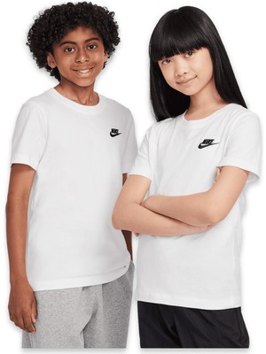 Nike FZ5177 Nike Enfant Kids Beyaz-Siyah Çocuk T-Shirt