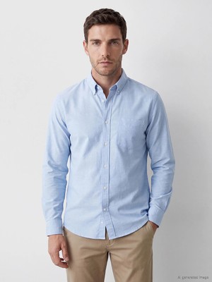 Lc Waikiki Yeni Sezon Mavi Regular Fit Oxford Erkek Gömlek