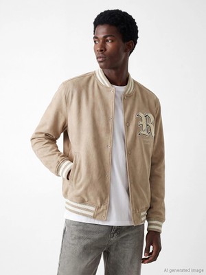 Lc Waikiki Yeni Sezon Bej Regular Fit Süet Erkek Kolej Ceket