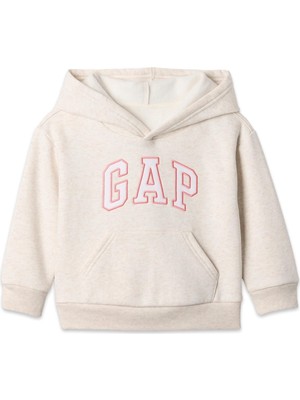 Gap 480370 V-Logo Po Sweat Açık Gri Kız Çocuk Sweatshirt