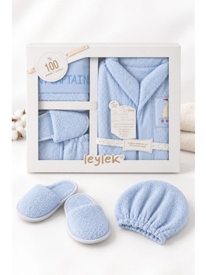 Pina Kids  Kız Erkek Bebek Peluş Bornoz Seti BRZ0401