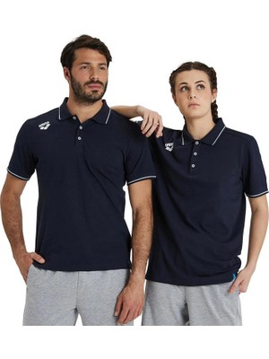Arena Team Solid Cotton Unisex Mavi Günlük Stil Polo T-Shirt 004901700