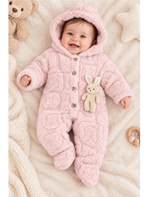 Pina Kids  Kız Erkek Bebek Tavşan ve Ayı Oyuncaklı Peluş Tulum TLM0301
