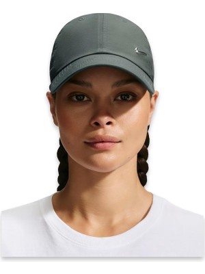 Nike FB5372 Dri-Fit Club Unstructured Metal Swoosh Cap Yeşil Unisex Şapka
