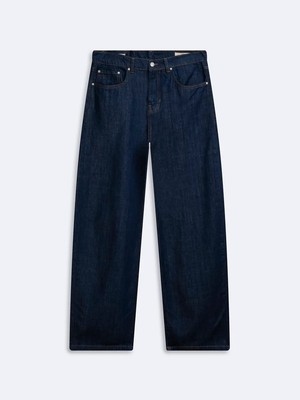 Little Big Ltb Larrıe Aıva Orta Bel Rahat Kesim Dark Indigo Düz Paça Pantolon
