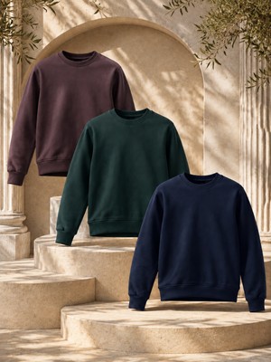 Damga 3 Adet Erkek 3 Iplik Kalın Kışlık Premium Sweatshirt