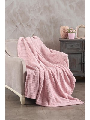 Seraser Home Tekstil Comfy | Çizgili Wellsoft Tv Battaniyesi 110X180 cm