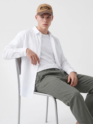Lc Waikiki Yeni Sezon Beyaz Relax Fit Gabardin Erkek Gömlek