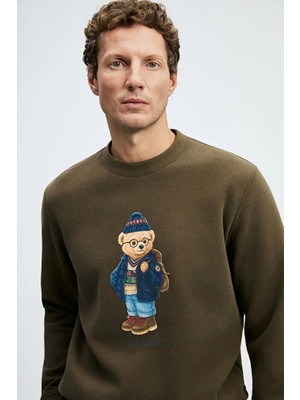 Lufian Mıles Erkek Sweatshirt Kırık Beyaz