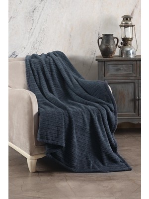 Seraser Home Tekstil Comfy | Çizgili Wellsoft Tv Battaniyesi 110X180 cm