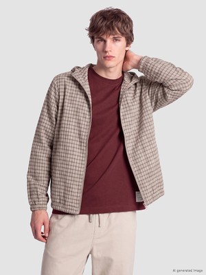 Lc Waikiki Yeni Sezon Ekru Relax Fit Kapüşonlu Gabardin Erkek Mont